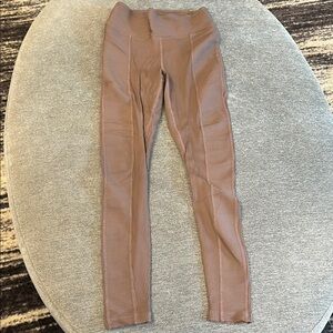 Year of Ours Taupe/Brown Ribbed Leggings